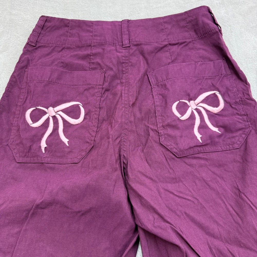 Maeve Wide Leg Pants in Deep Plum - Picture 11 of 12